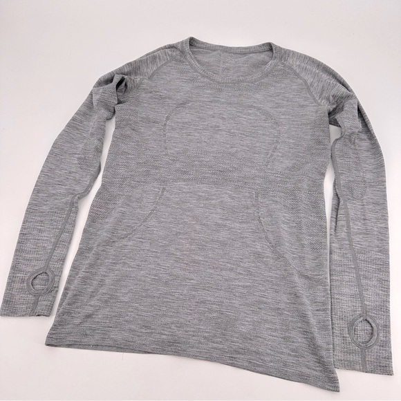lululemon Swiftly Gray Long Sleeve Shirt Size 8 - Picture 1 of 4